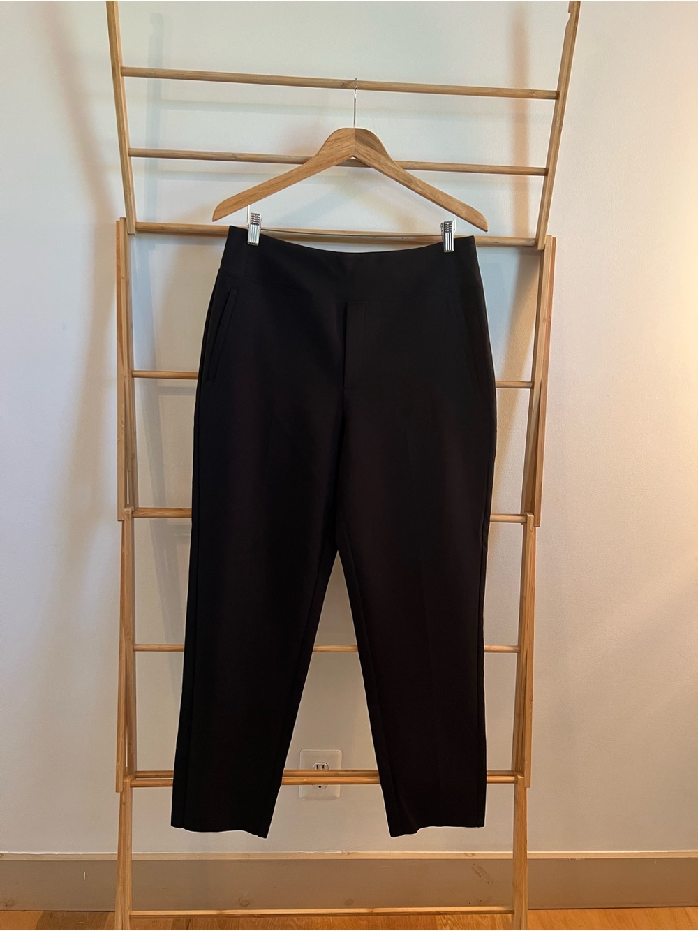 Athleta Black Straight-Leg Pull-On Pants